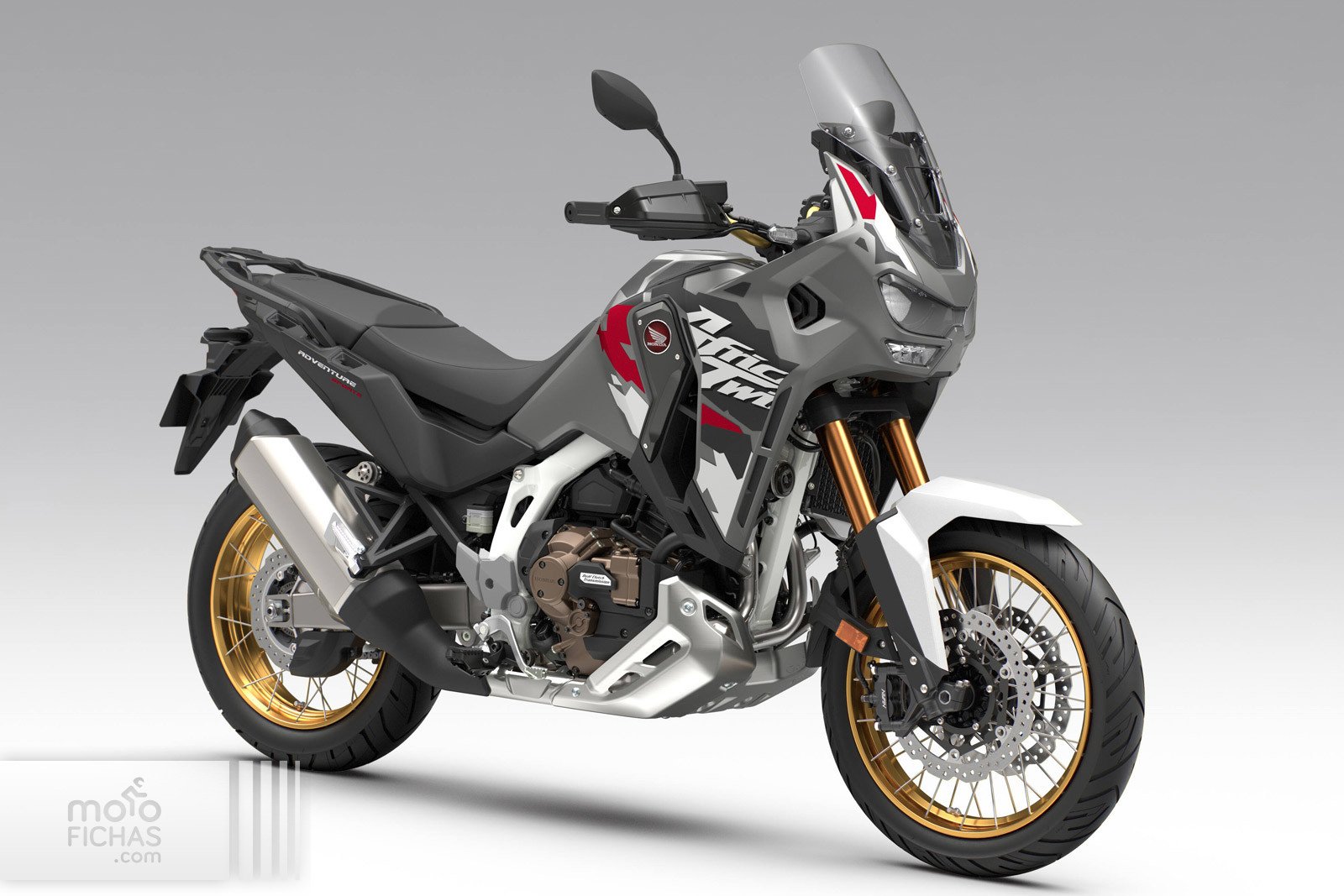 Honda Africa Twin Adventure Sports 2026 en estudio, vista lateral